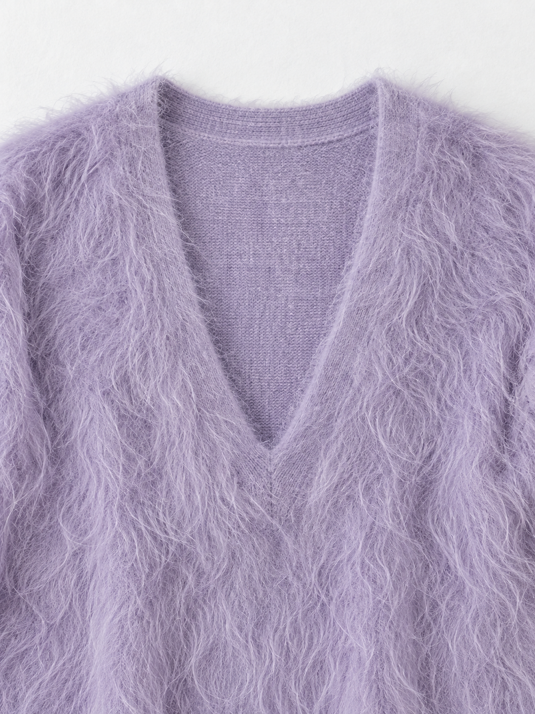 Deep V-Neck Textured Sweater