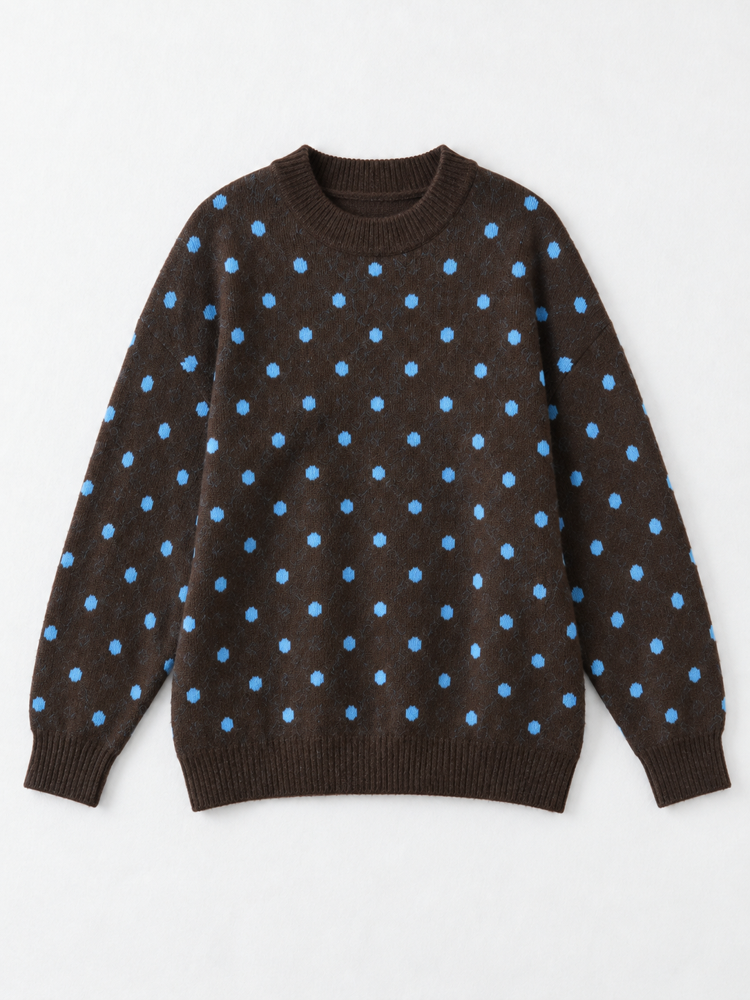 Contrast Dot Knit Sweater