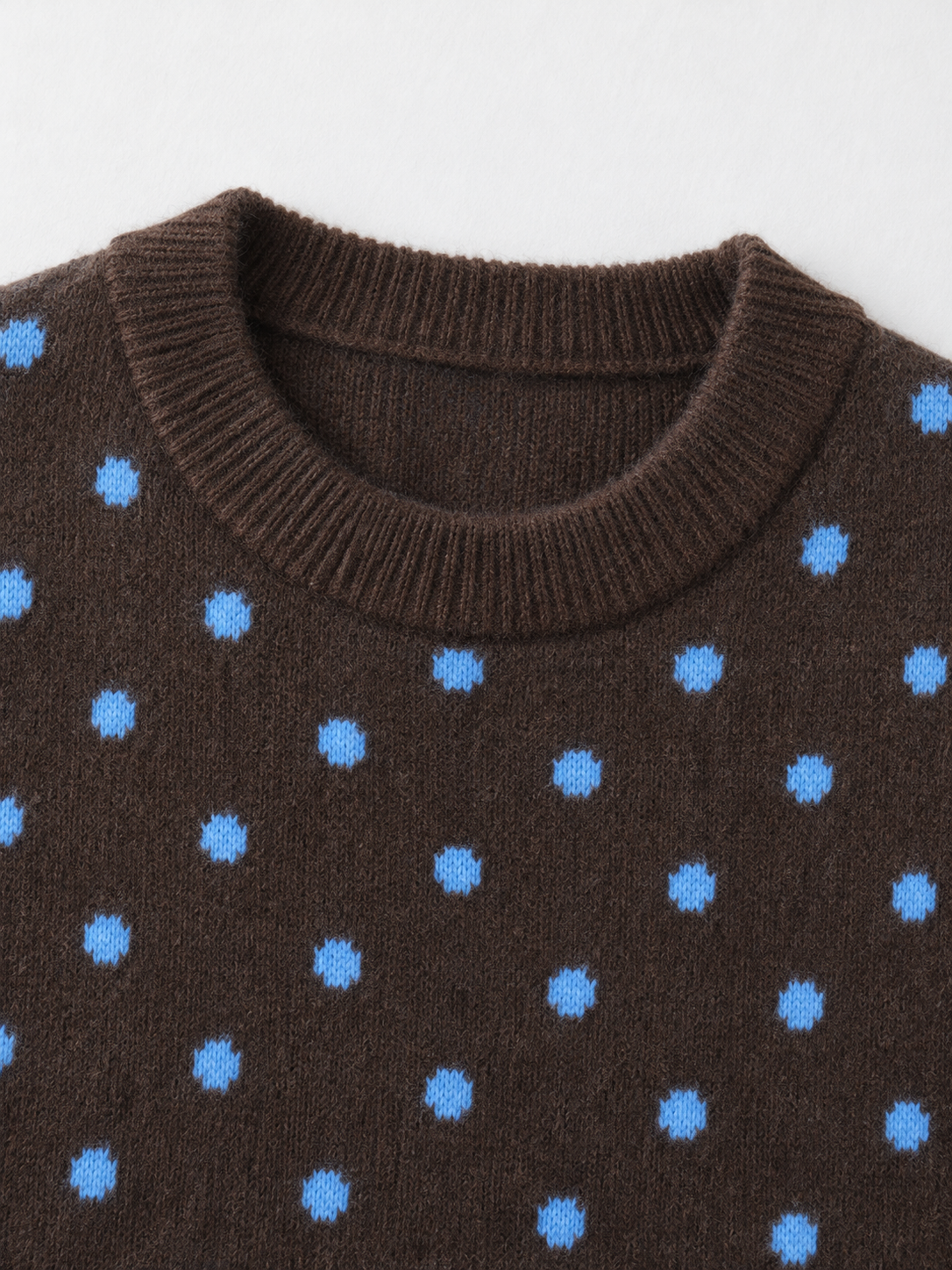 Contrast Dot Knit Sweater
