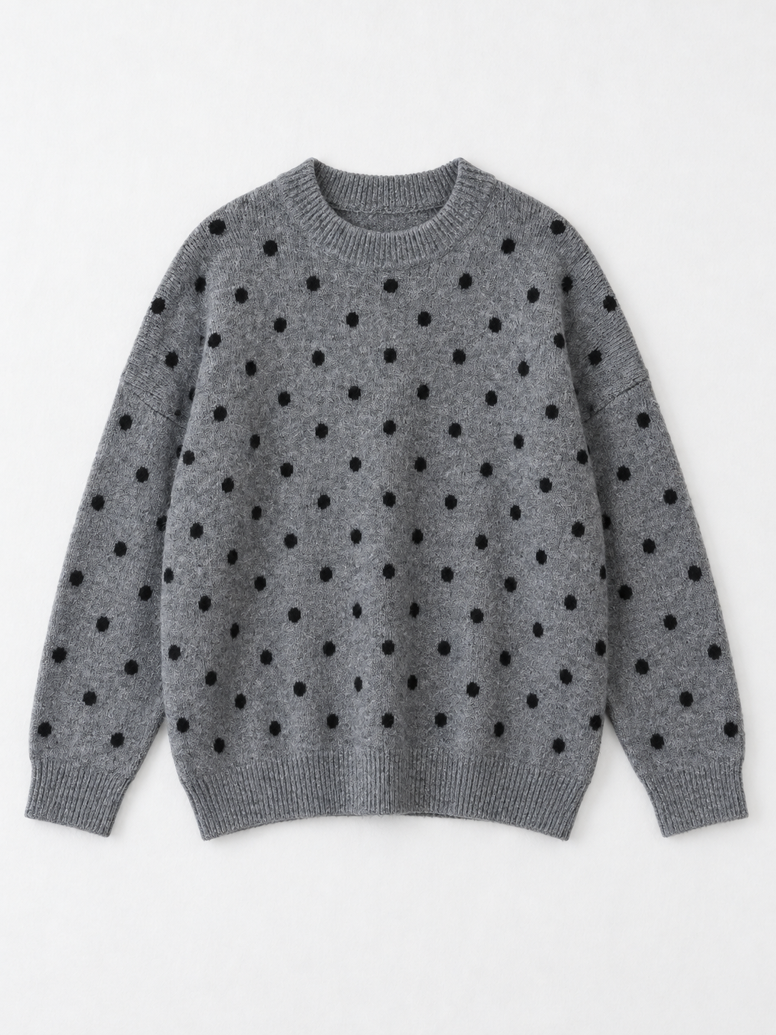 Contrast Dot Knit Sweater
