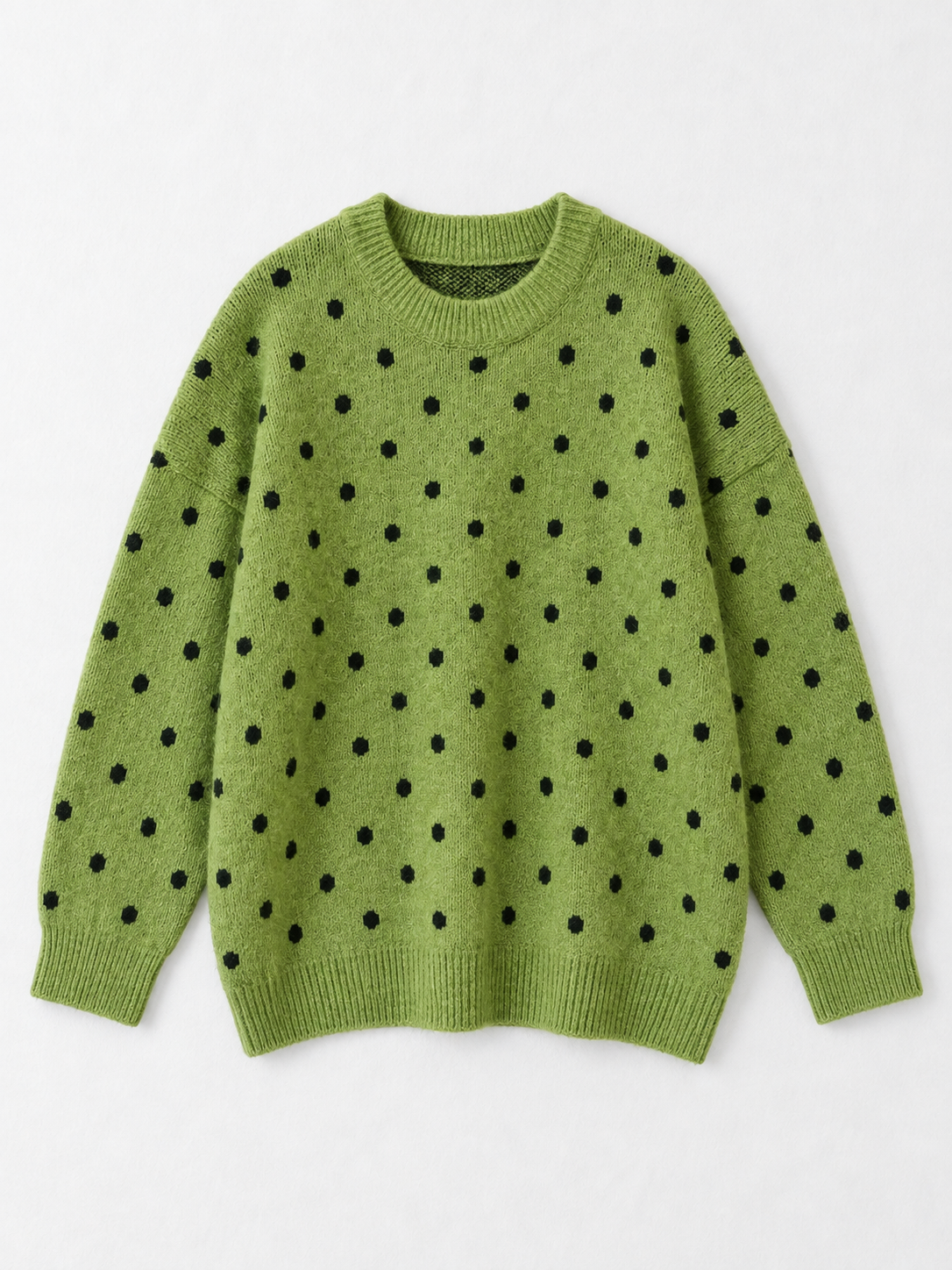 Contrast Dot Knit Sweater