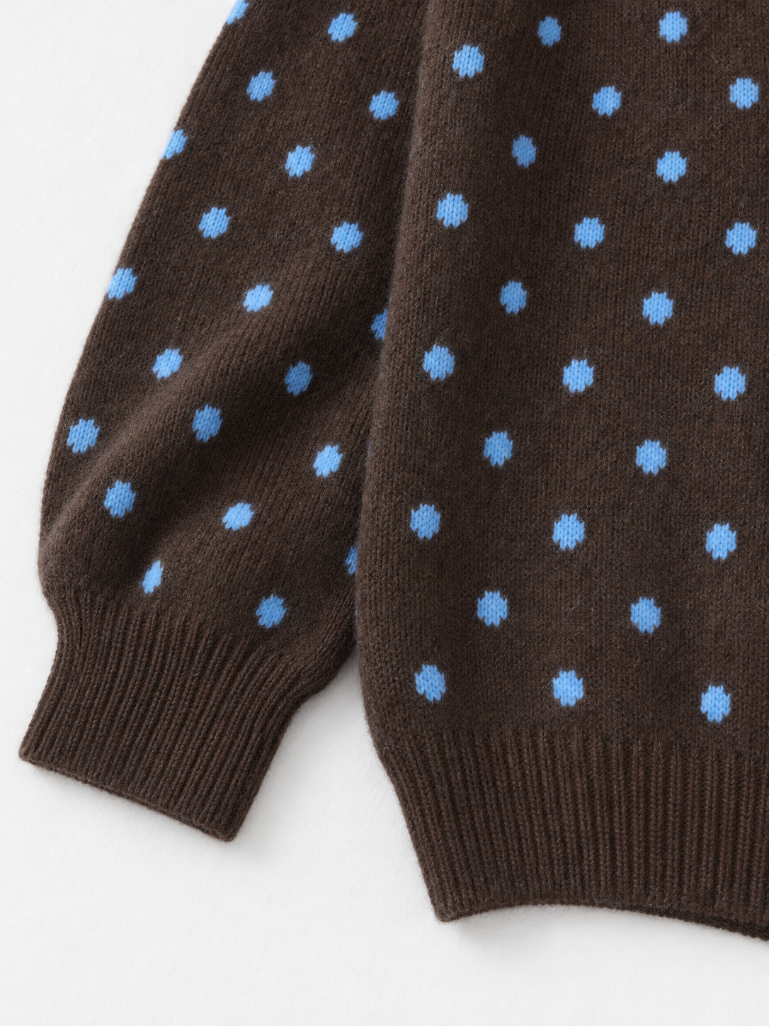 Contrast Dot Knit Sweater