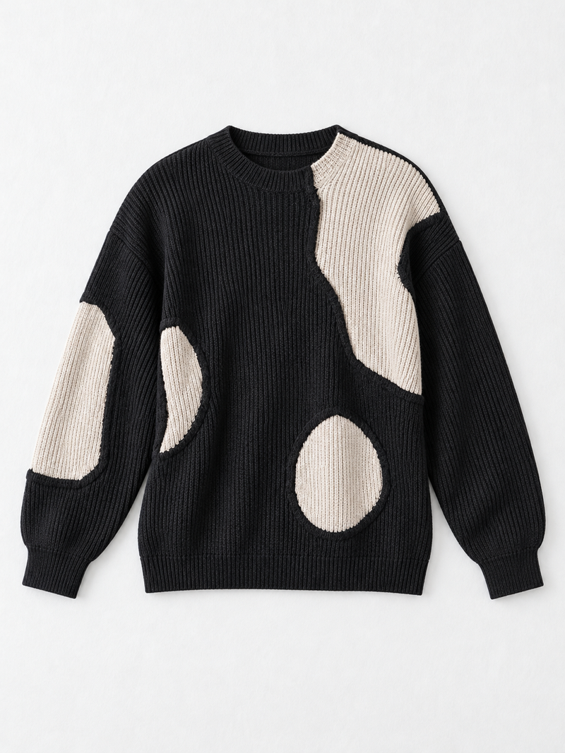 Abstract Intarsia Sweater