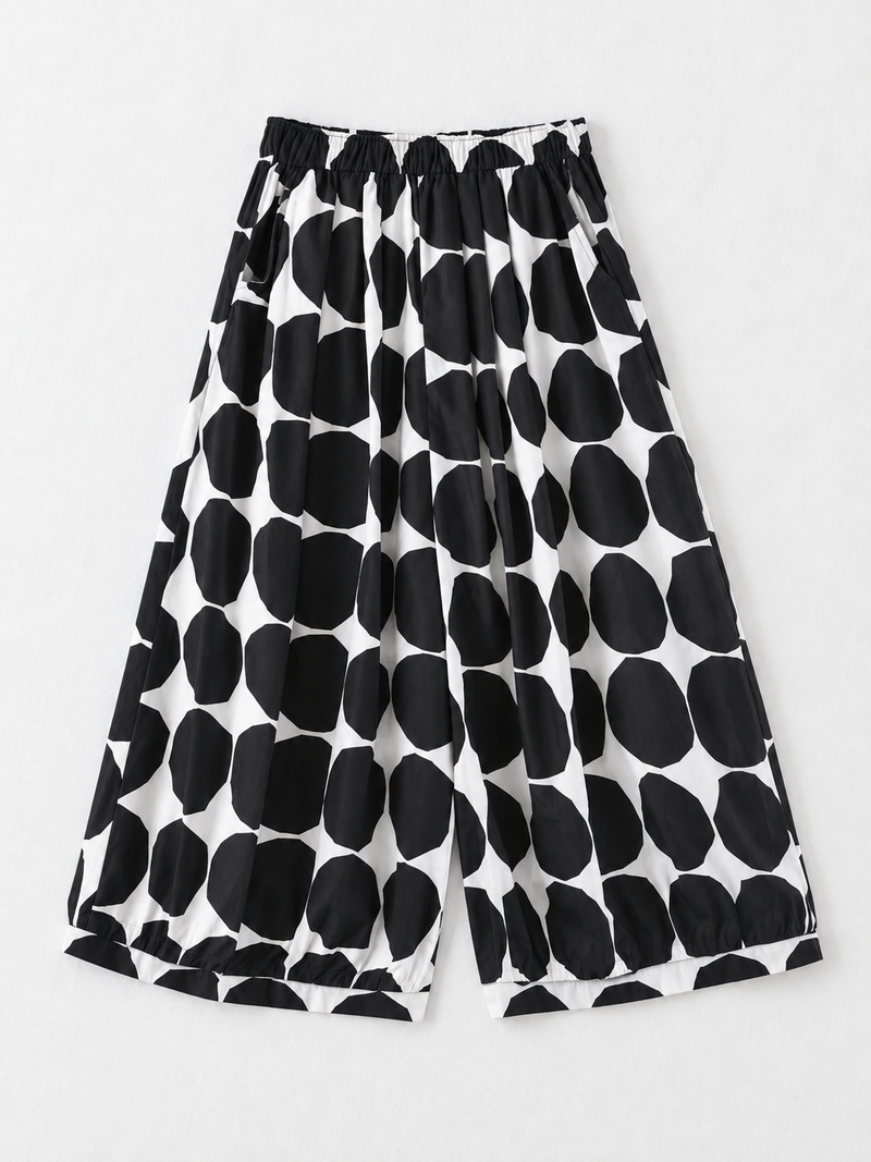 Graphic Dot Wide-Leg Trousers