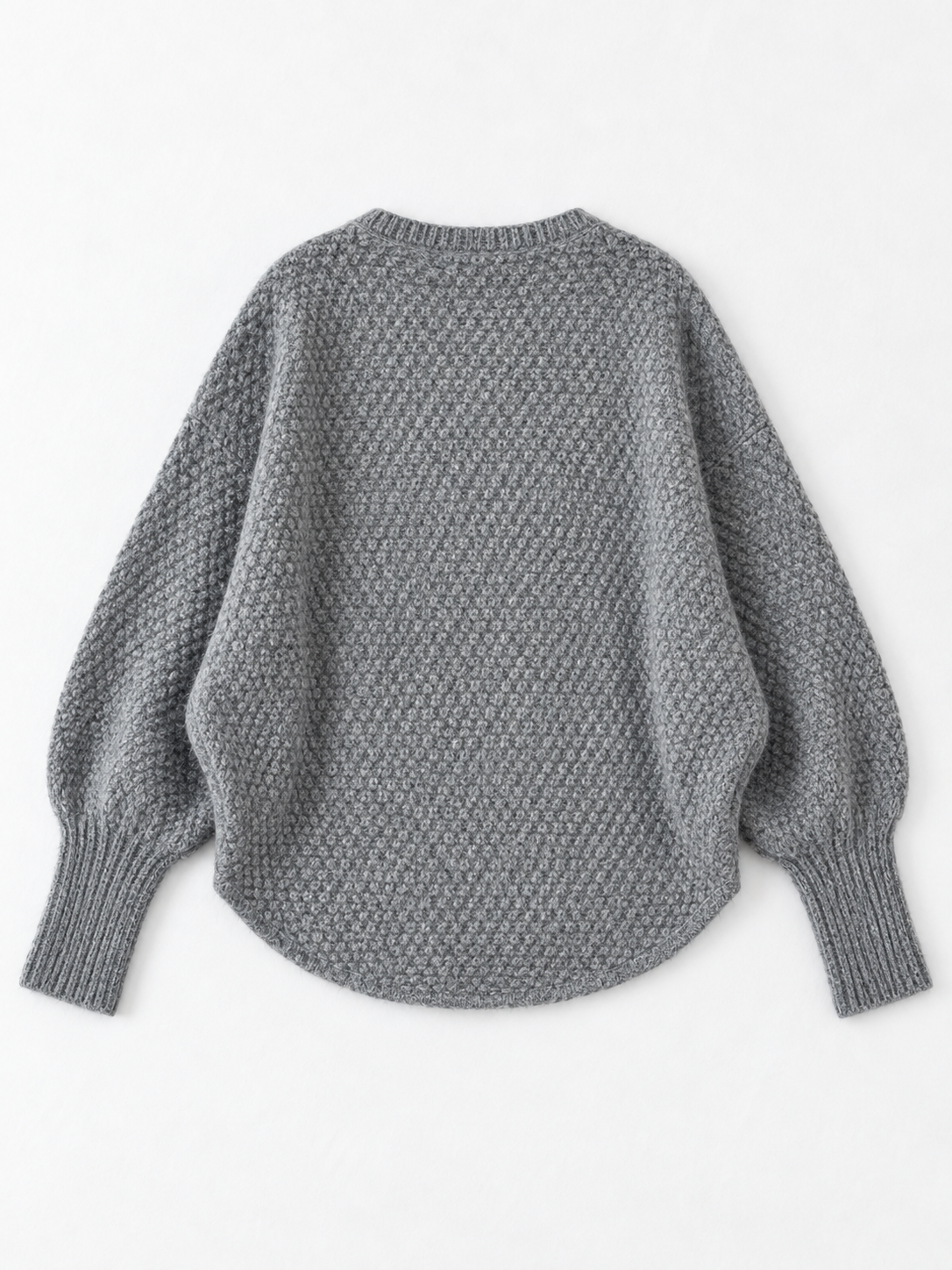 Lace-Edge Batwing Knit Cardigan