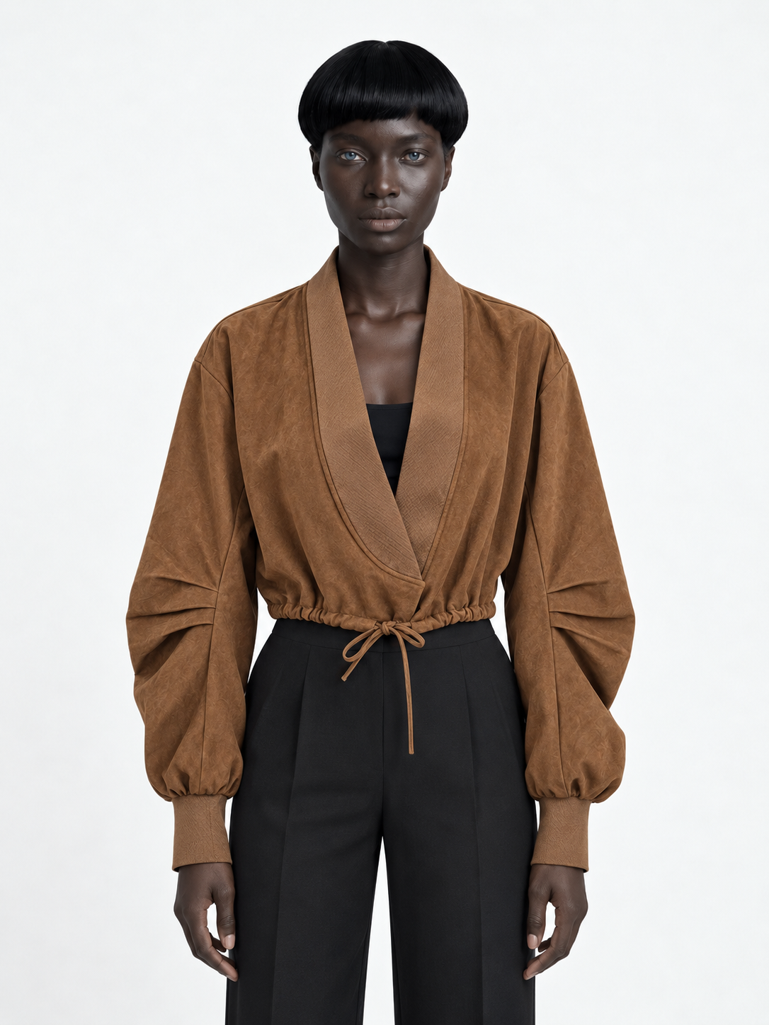 Drawstring Cropped Jacket