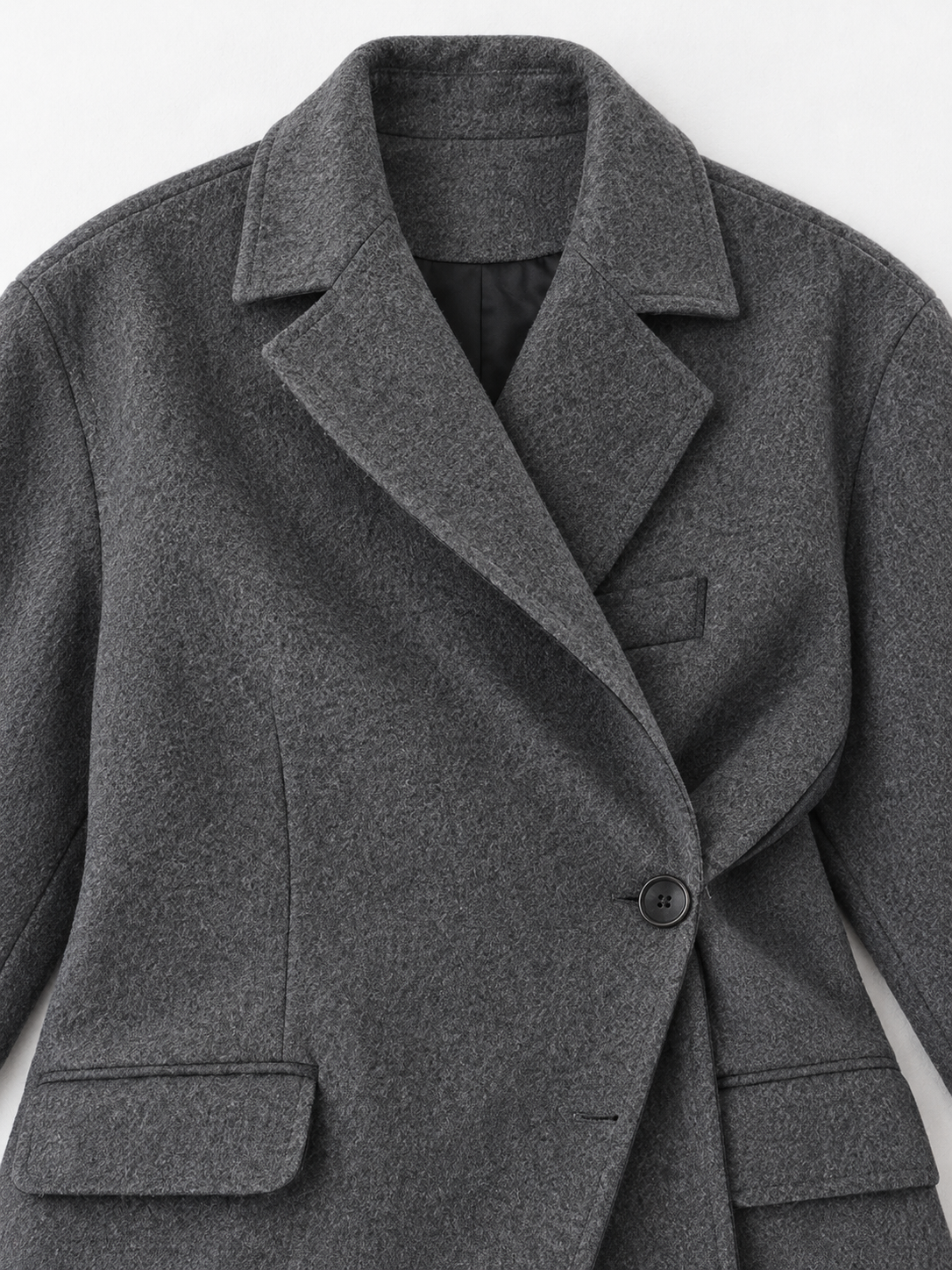 Asymmetric Wrap Coat