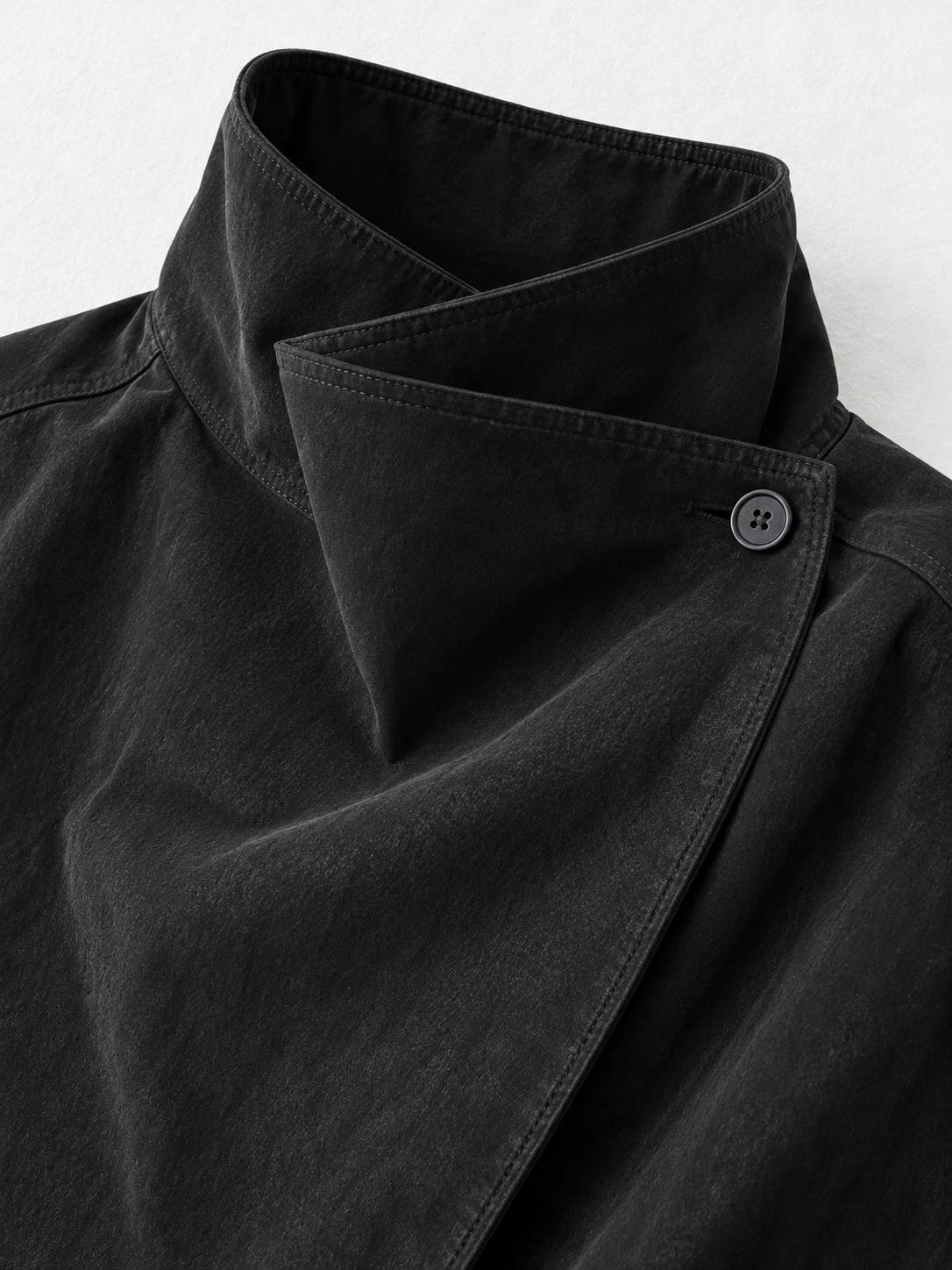 Asymmetric Stand-Collar Jacket
