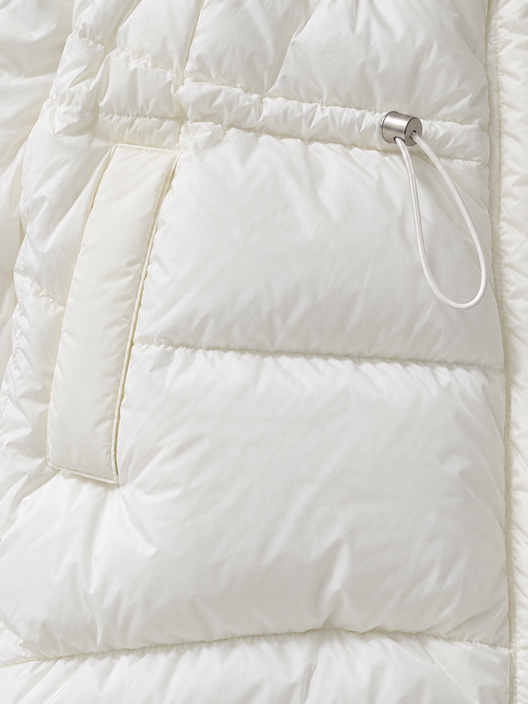 Drawstring Stand-Collar Padded Vest