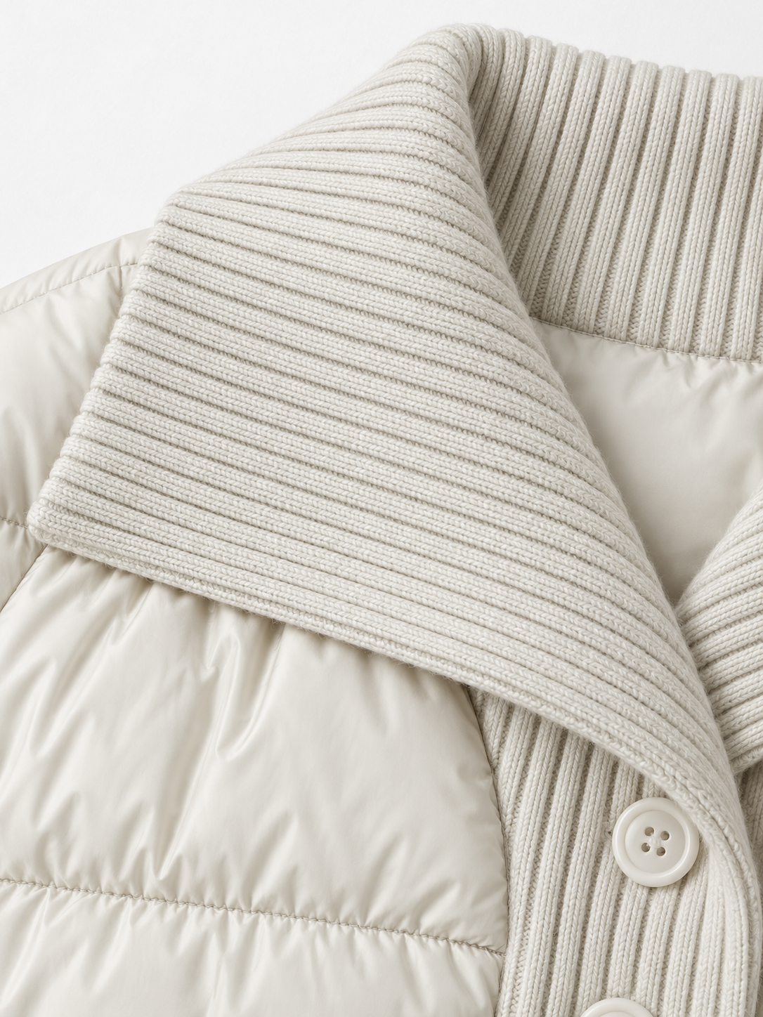 Rib-Collar Padded Jacket