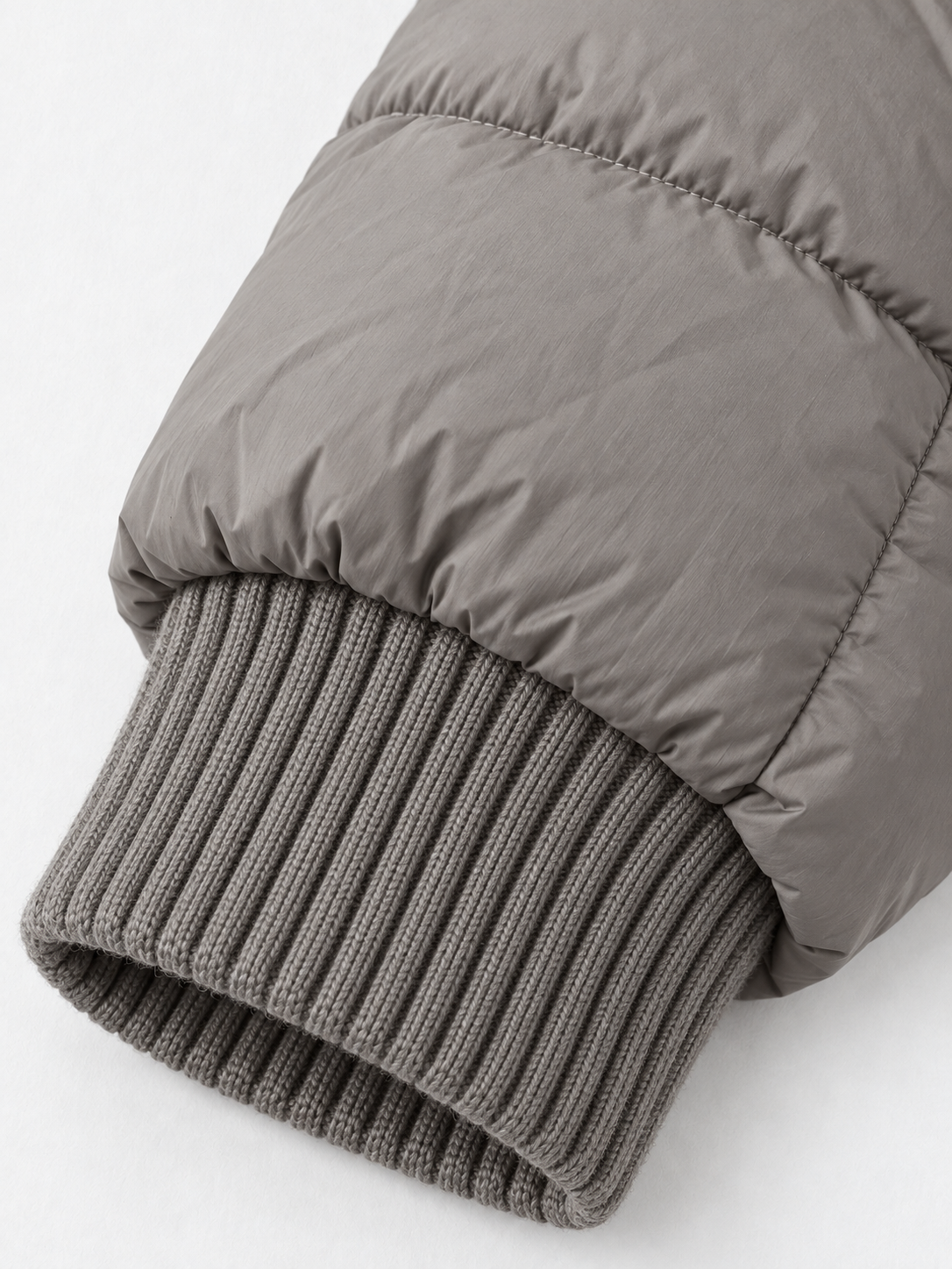 Rib-Collar Padded Jacket