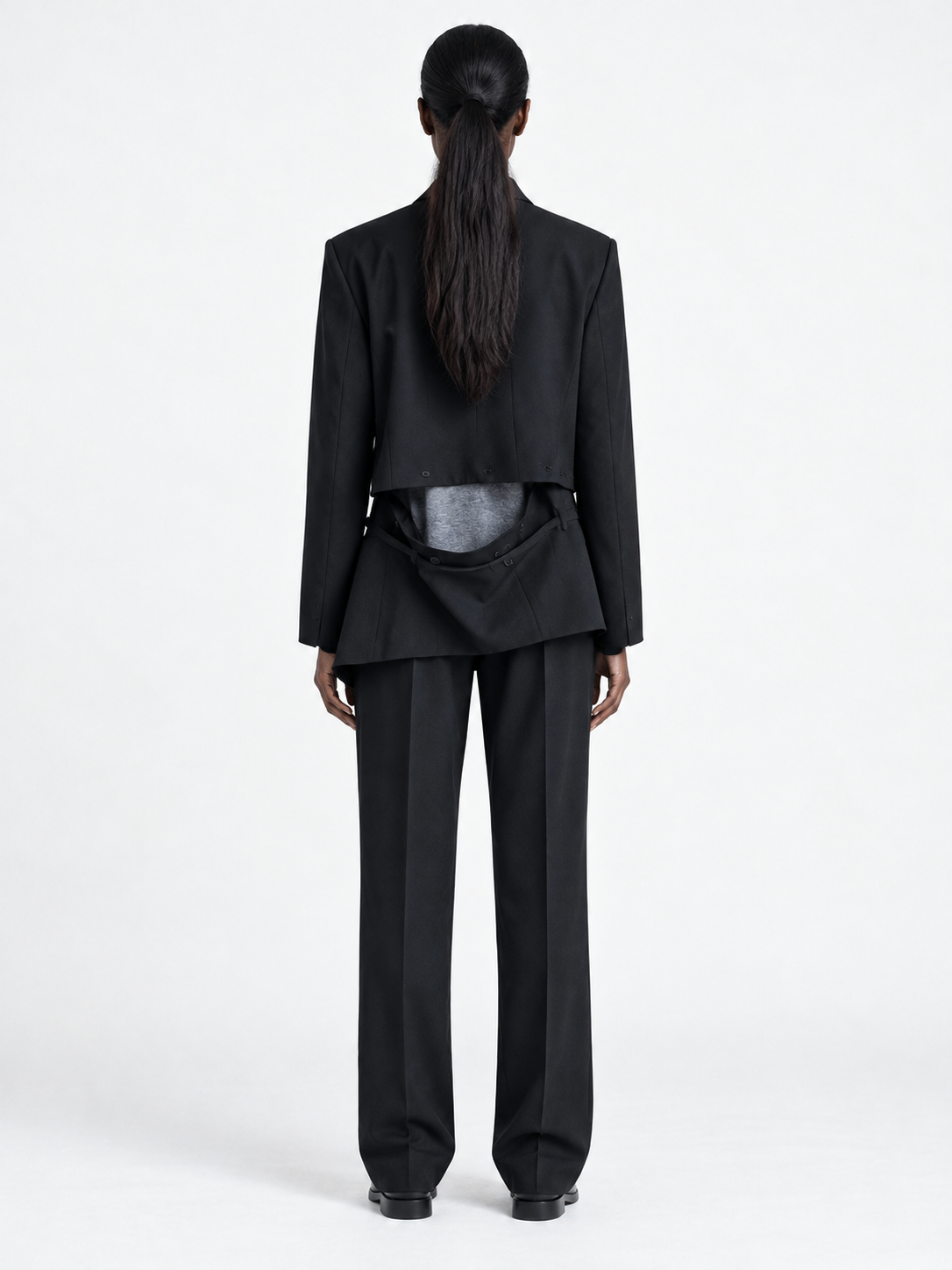 Removable-Hem Tailored Blazer