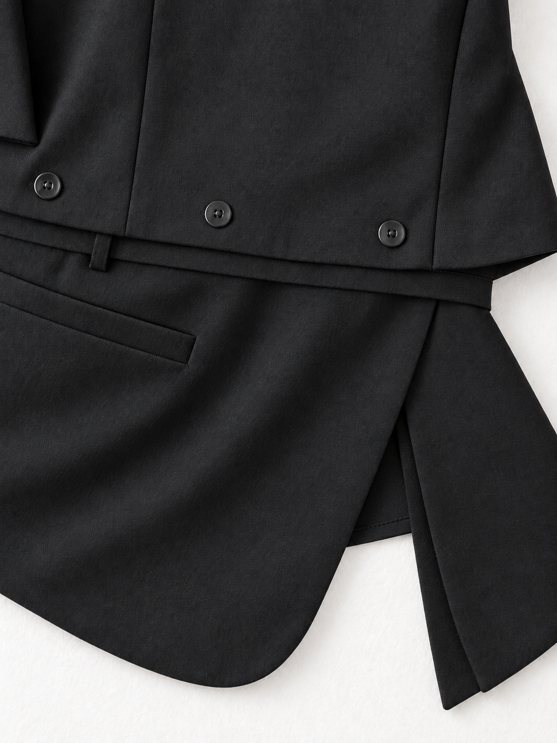 Removable-Hem Tailored Blazer