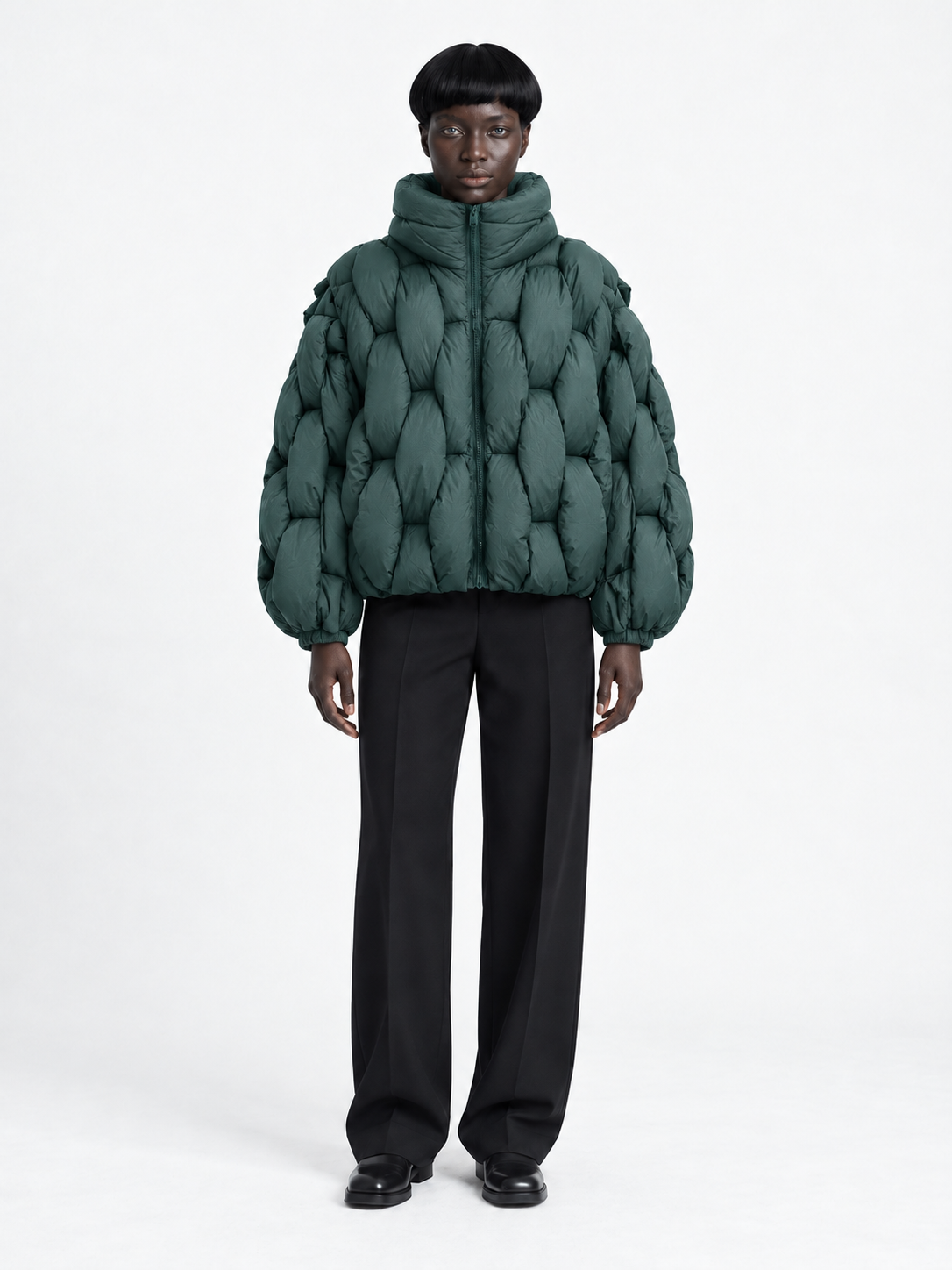 Sculpted-Quilt Padded Jacket