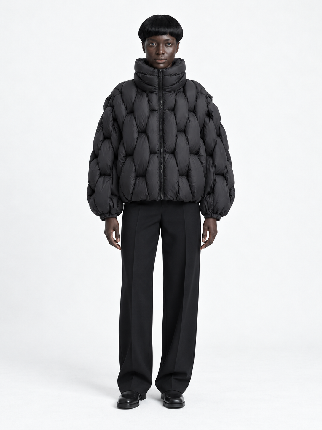 Sculpted-Quilt Padded Jacket