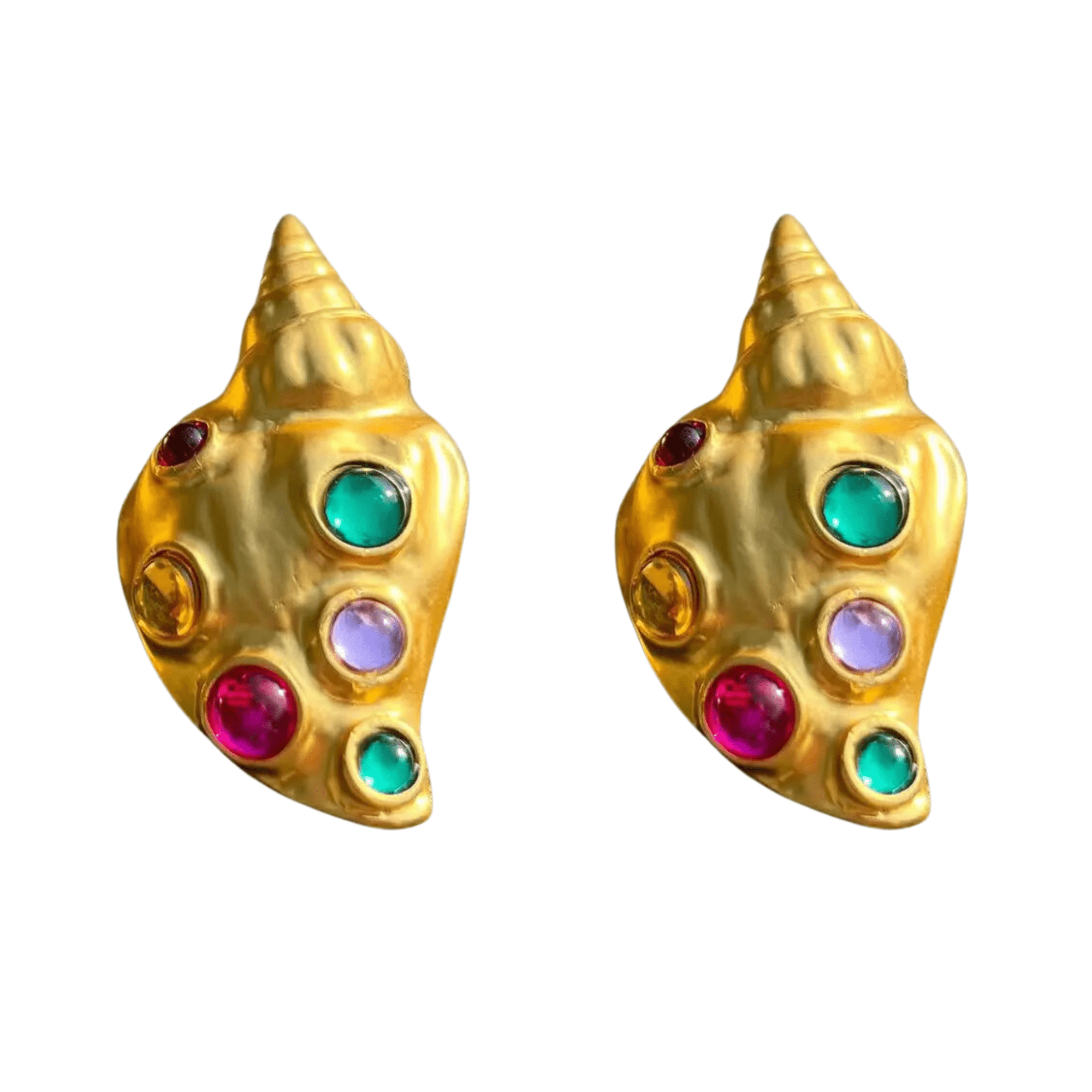 Color Drops Conch Earrings - Kelly Obi New York