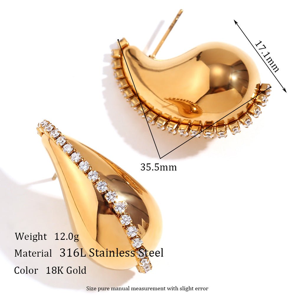 Droplet Stud Hypoallergenic Earrings - Kelly Obi New York