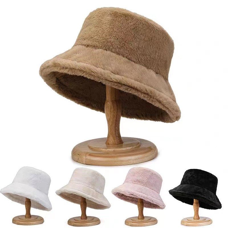 Faux Fur Cotton-Lined Bucket Hat - Kelly Obi New York