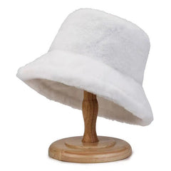 Faux Fur Cotton-Lined Bucket Hat - Kelly Obi New York