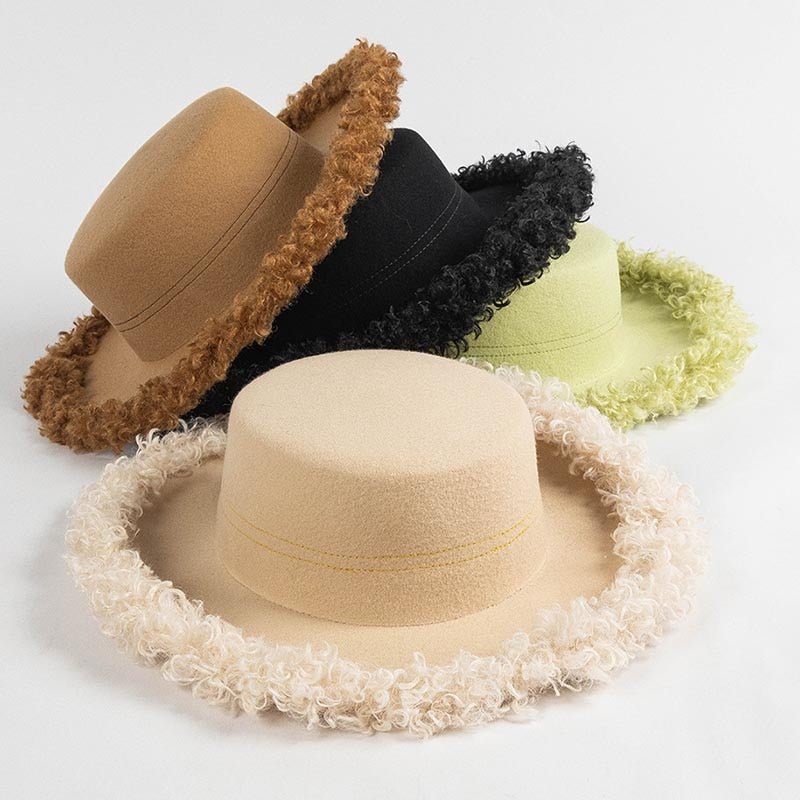 Faux Fur Rim Wool Hat - Kelly Obi New York