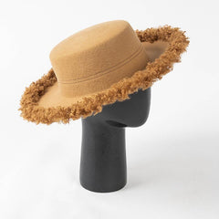 Faux Fur Rim Wool Hat - Kelly Obi New York