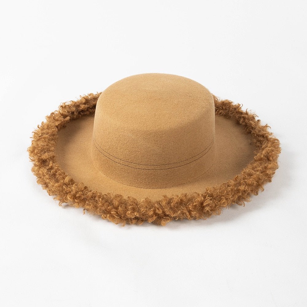 Faux Fur Rim Wool Hat - Kelly Obi New York