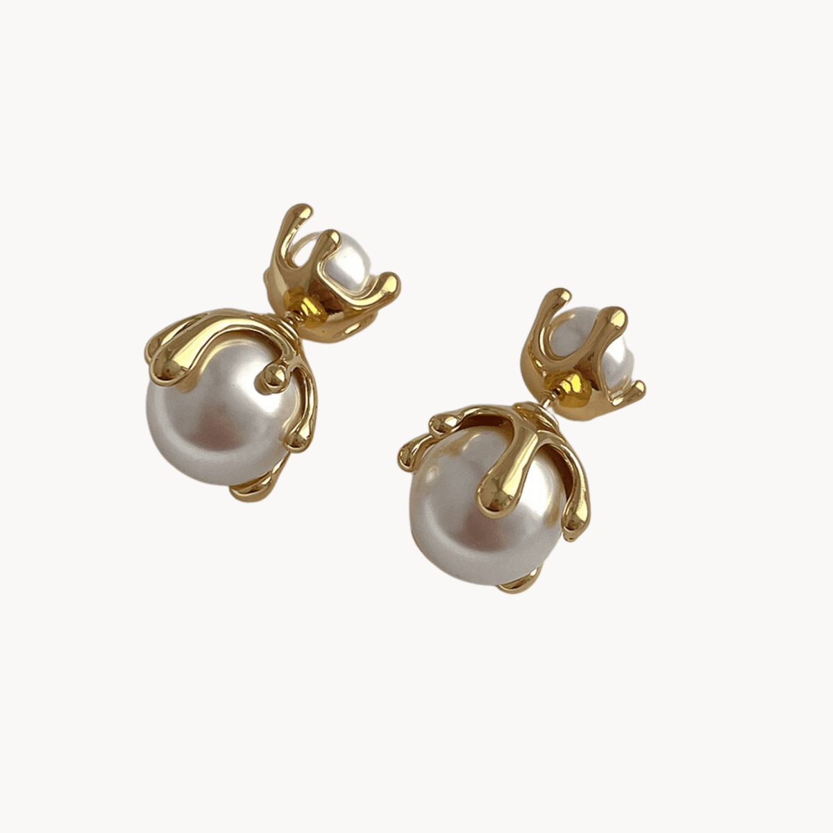 Faux Pearl Stud Earrings - Kelly Obi New York