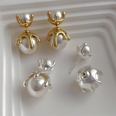 Faux Pearl Stud Earrings - Kelly Obi New York