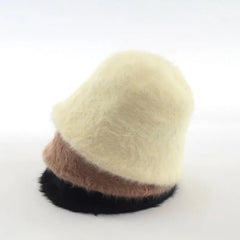 Faux Rabbit Fur Fisherman Hat - Kelly Obi New York