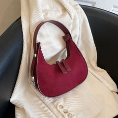 Faux Suede Underarm Bag - Kelly Obi New York