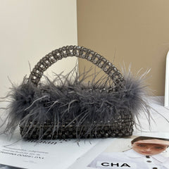 Feathered Beaded Handbag - Kelly Obi New York