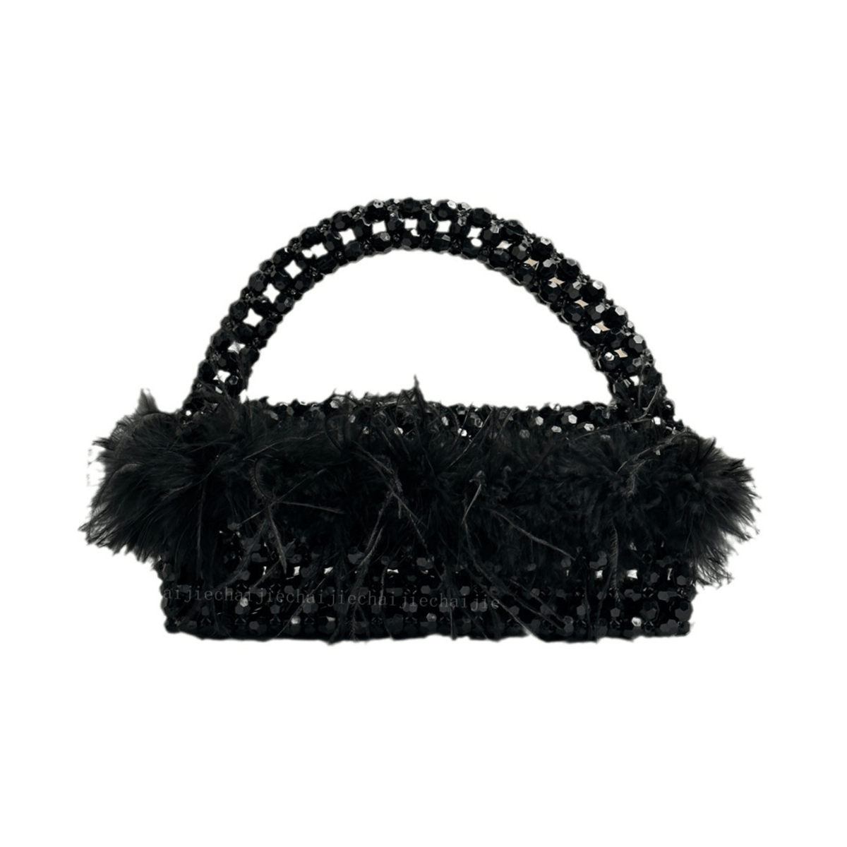 Feathered Beaded Handbag - Kelly Obi New York