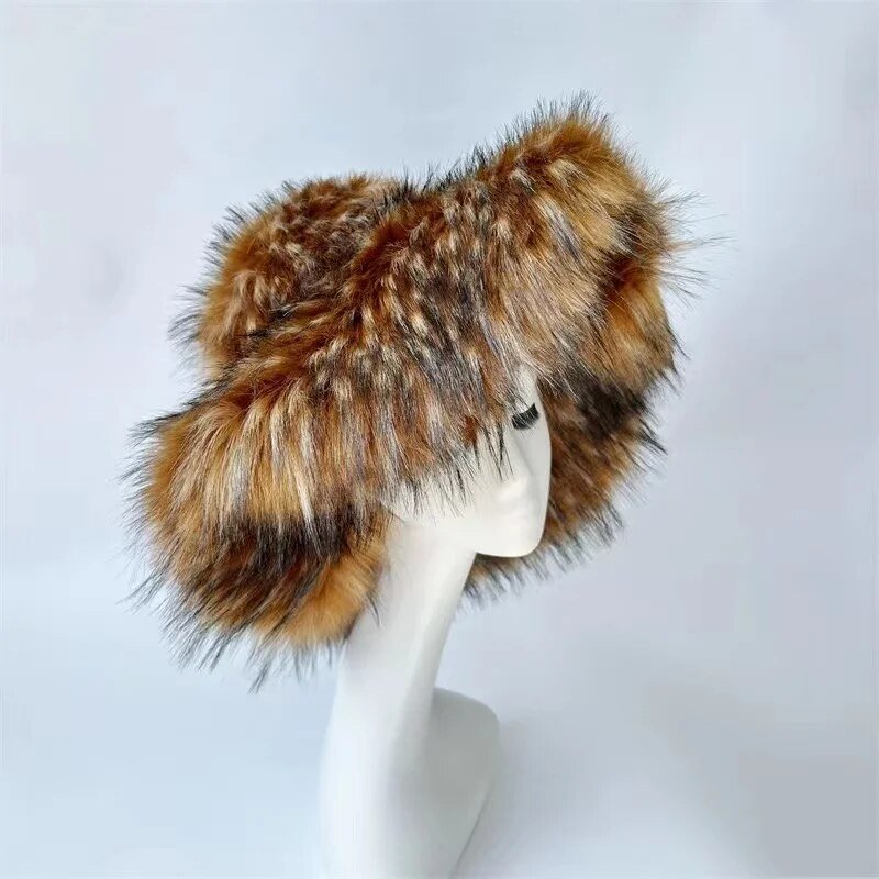 Fluffy Faux Fur Bucket Hat - Kelly Obi New York