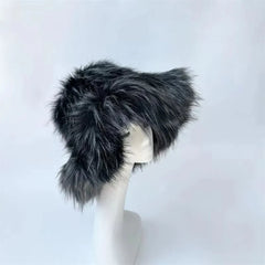 Fluffy Faux Fur Bucket Hat - Kelly Obi New York