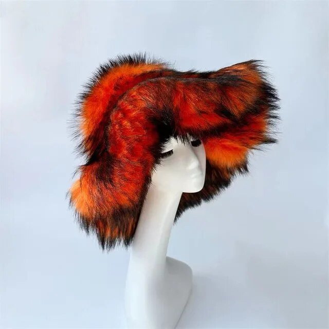 Fluffy Faux Fur Bucket Hat - Kelly Obi New York