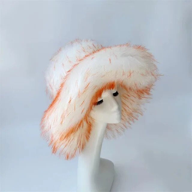 Fluffy Faux Fur Bucket Hat - Kelly Obi New York