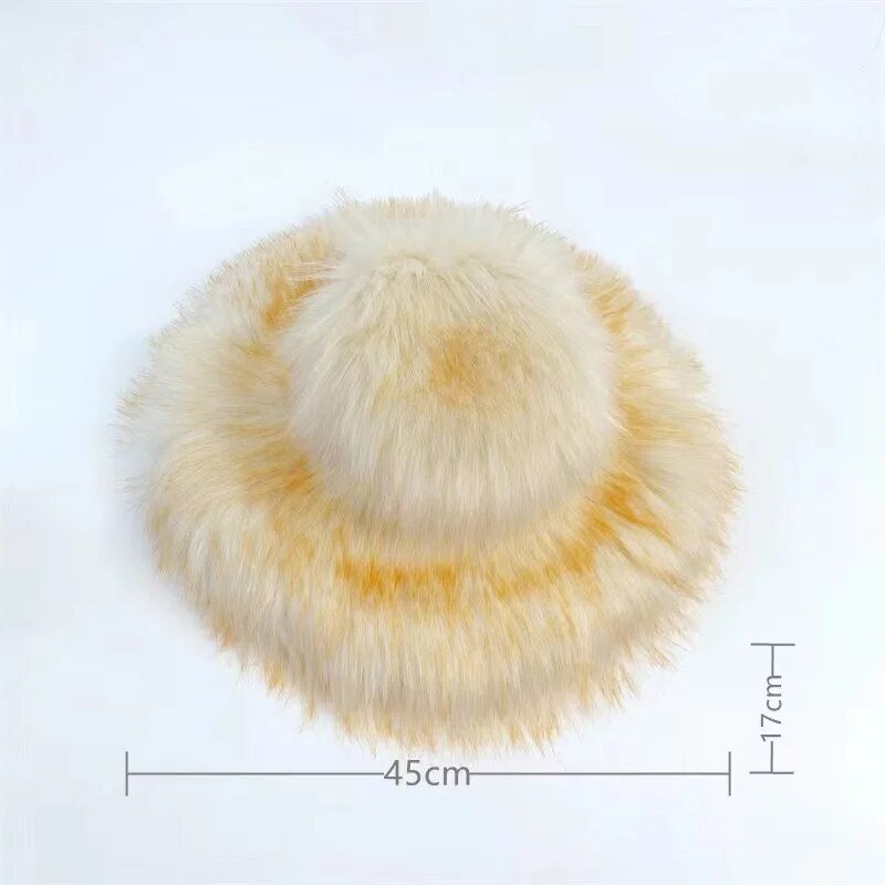 Fluffy Faux Fur Bucket Hat - Kelly Obi New York