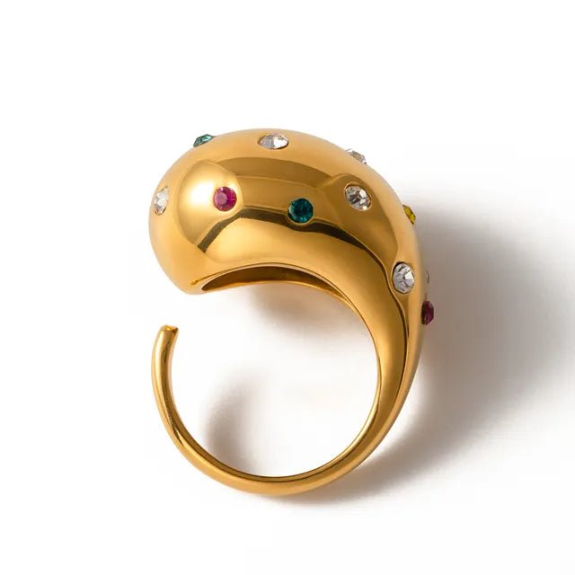 Hollow Chunky Beaded Ring - Kelly Obi New York