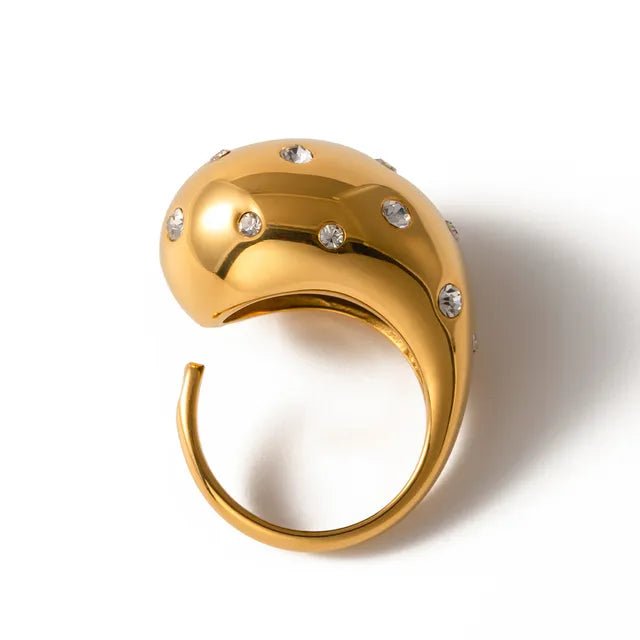 Hollow Chunky Beaded Ring - Kelly Obi New York