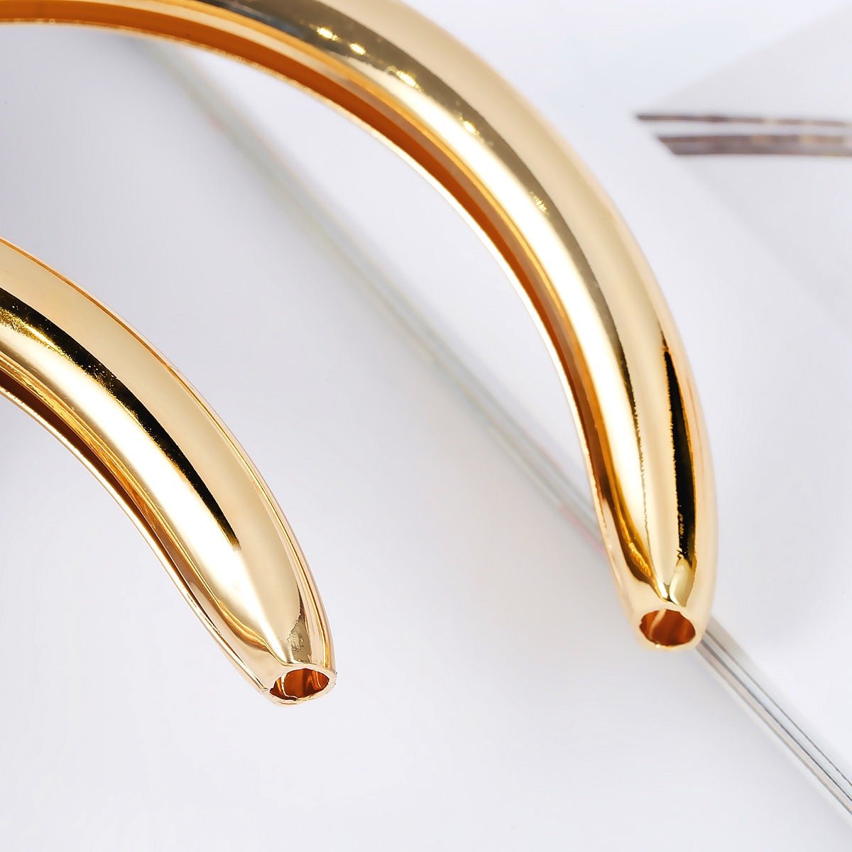 Hollow Crescent Earrings - Kelly Obi New York