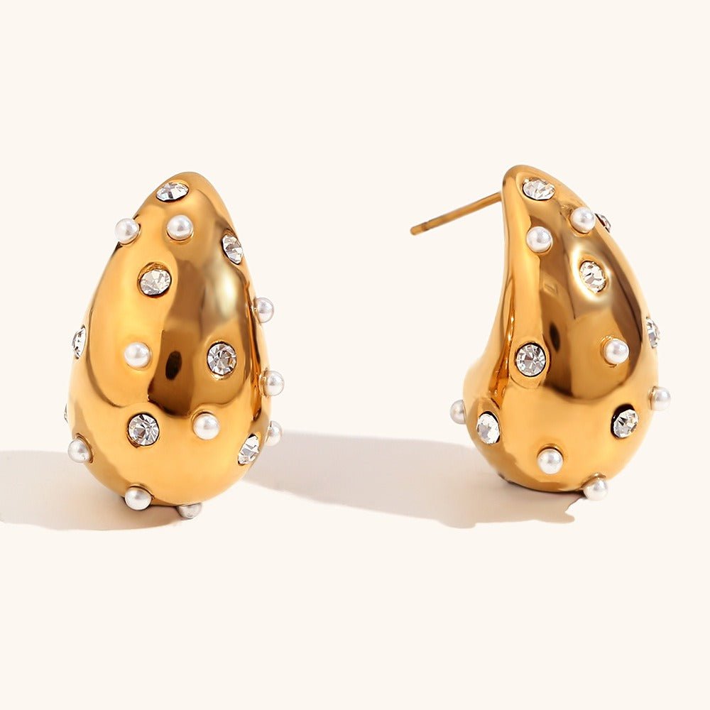 Hollow Teardrop Electroplated Earrings - Kelly Obi New York