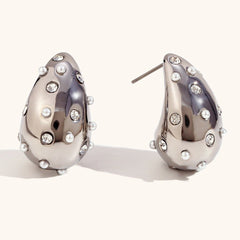 Hollow Teardrop Electroplated Earrings - Kelly Obi New York