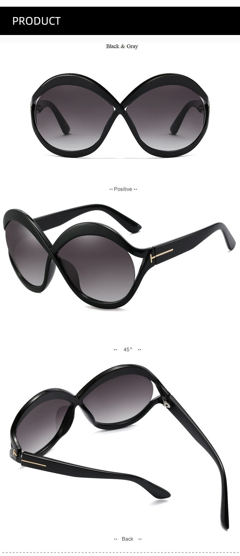 Infinity Oversized Cat Eye Sunglasses - Kelly Obi New York