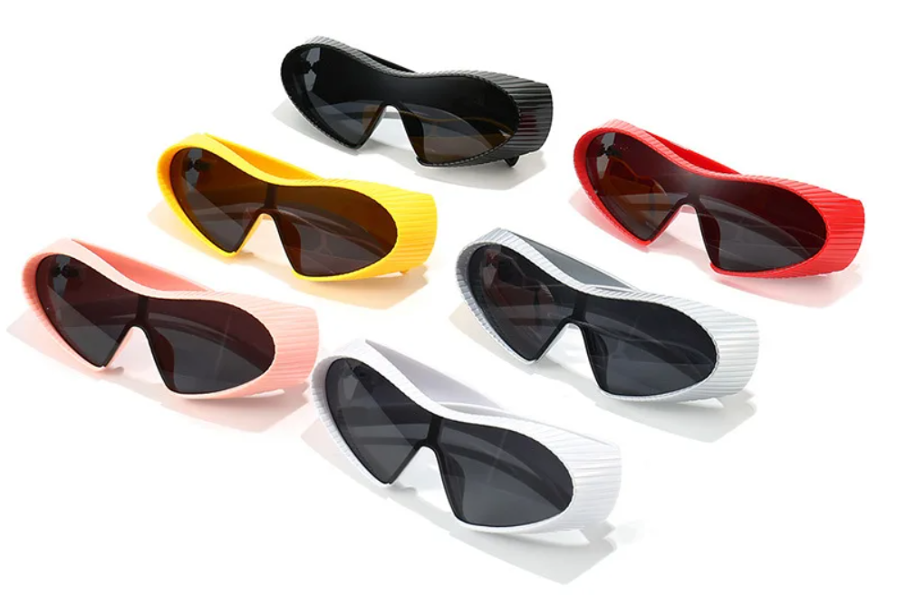 Retro Oversized Textured Frame Sunglasses