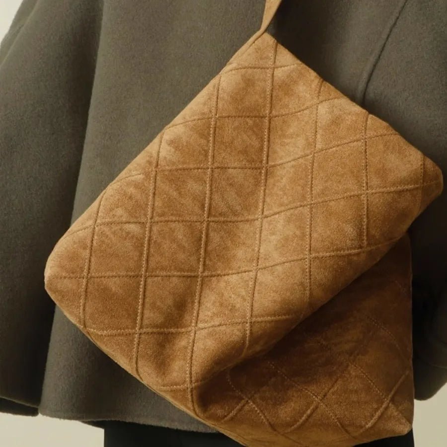 Lattice Suede Tote Bag - Kelly Obi New York