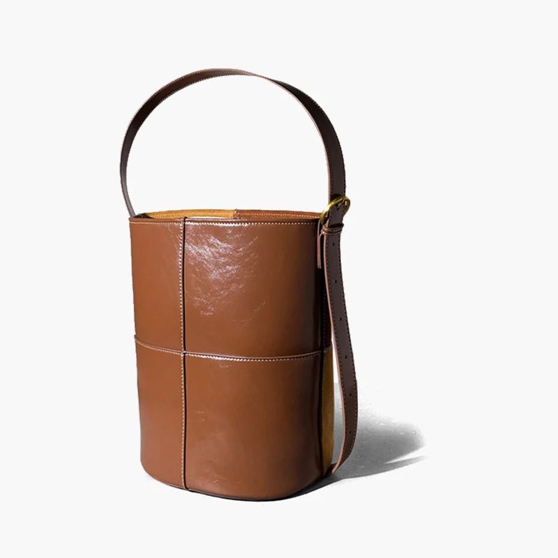 Leather 2-Piece Bucket Bag - Kelly Obi New York