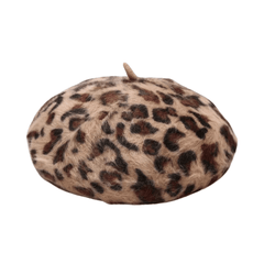 Leopard Pattern Fur Painter Hat - Kelly Obi New York