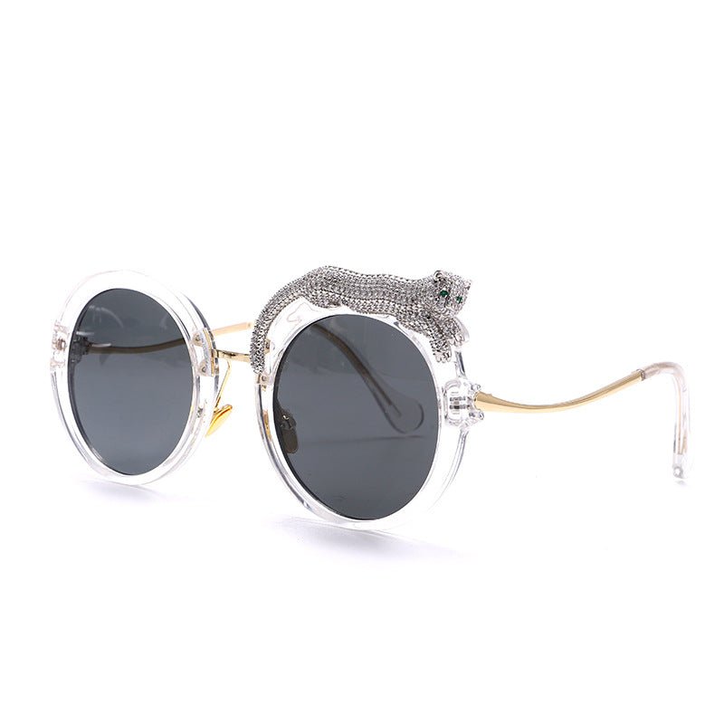 Leopard Round Frame Sunglasses - Kelly Obi New York