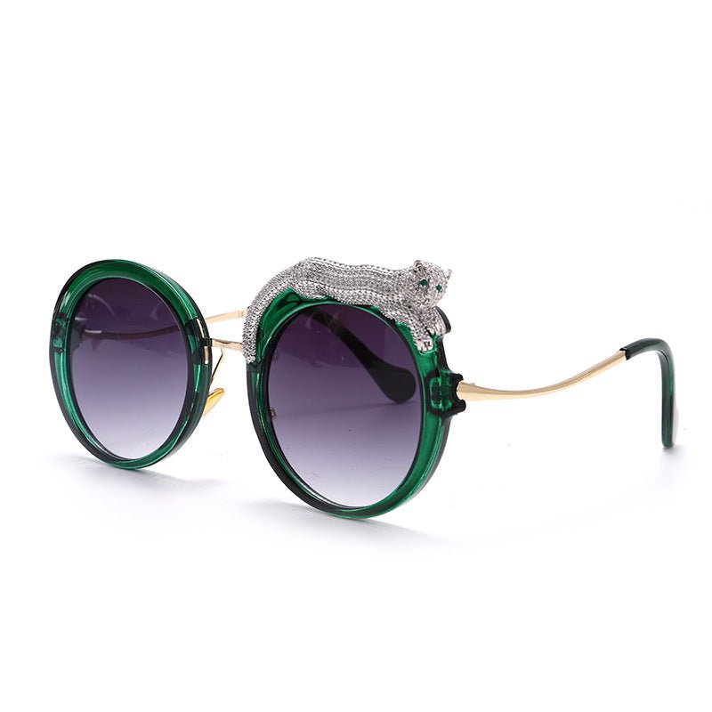 Leopard Round Frame Sunglasses - Kelly Obi New York