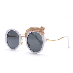 Leopard Round Frame Sunglasses - Kelly Obi New York